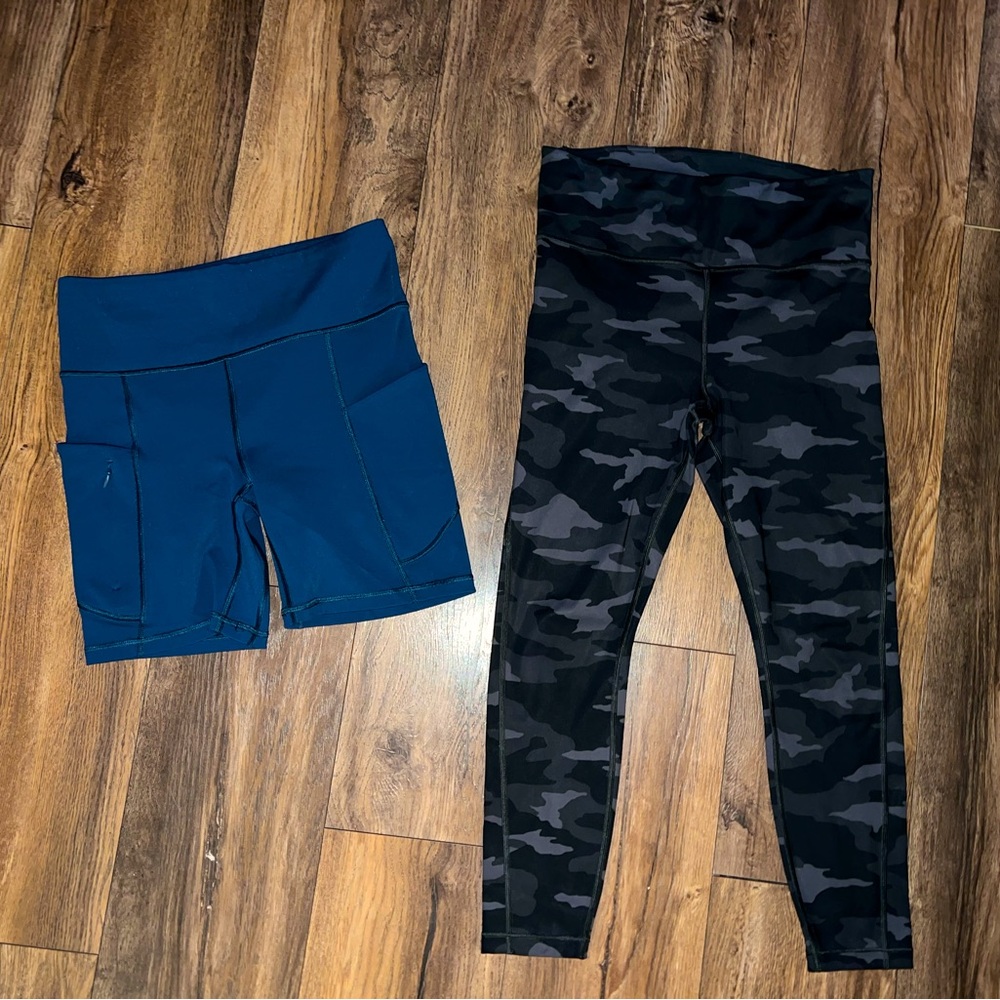 Women’s Size SMALL Athleta Legging and Bike Short Bundle. Like New.